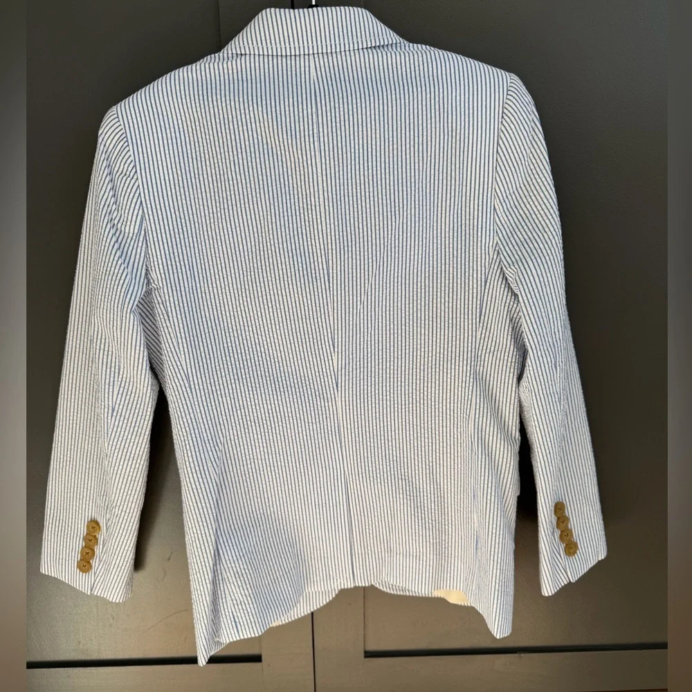 J. Crew | Crewcuts | Thompson Seersucker Light Blue Blazer | 10